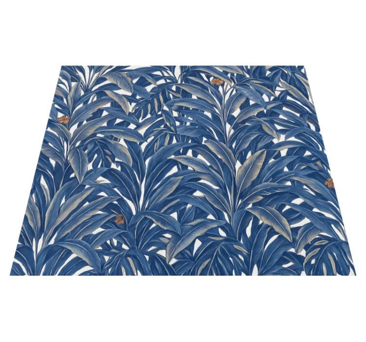 Tapis vinyle chambre jungle indigo luxuriant - TenStickers