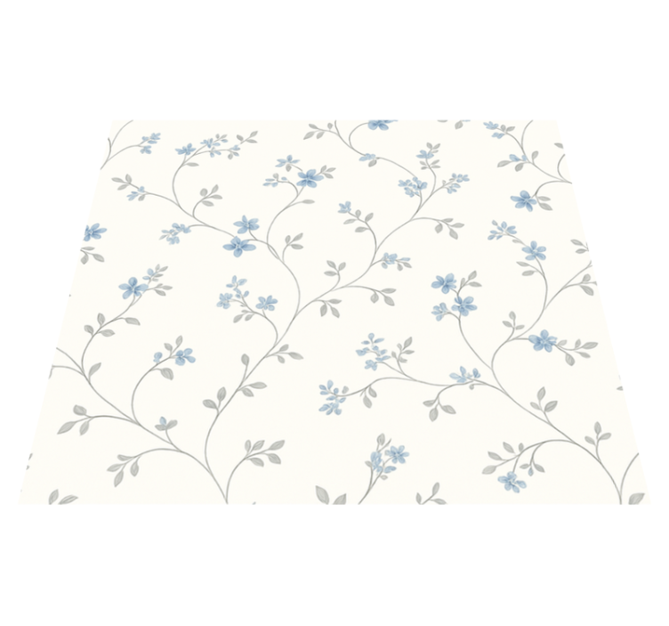 Tapis vinyle chambre sentier de prairie bleu classique - TenStickers