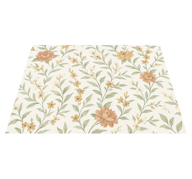 Tapis vinyle chambre fleur d'asie - TenStickers