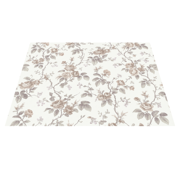 Tapis vinyle chambre fleurs vintage françaises - TenStickers
