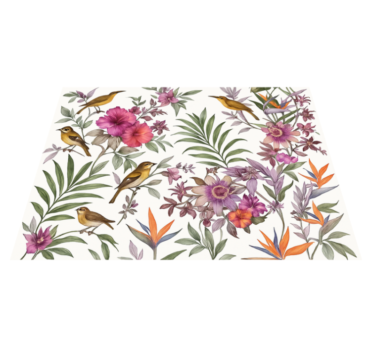 Tapis vinyle chambre forêt colorée - TenStickers