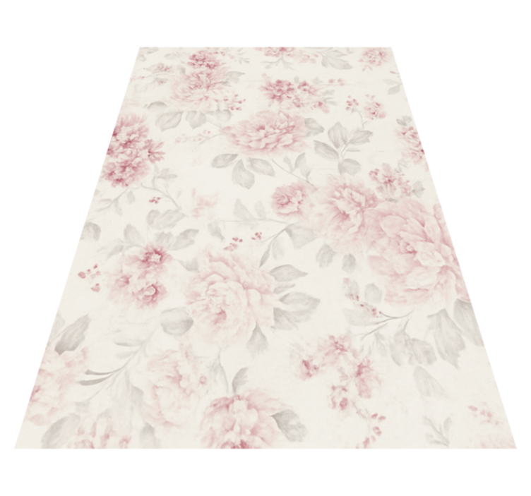 Tapis vinyle chambre design floral rose vintage - TenStickers