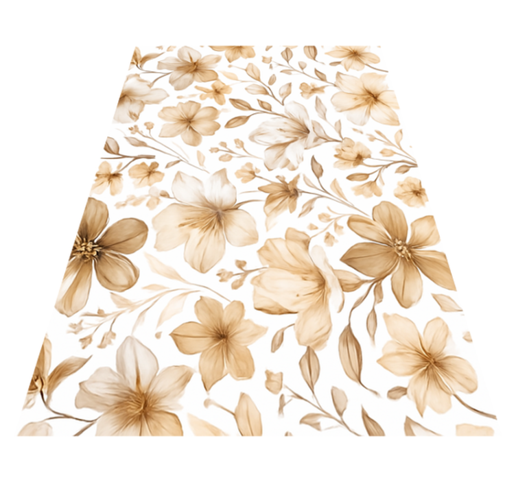 Tapis vinyle chambre design floral réaliste - TenStickers