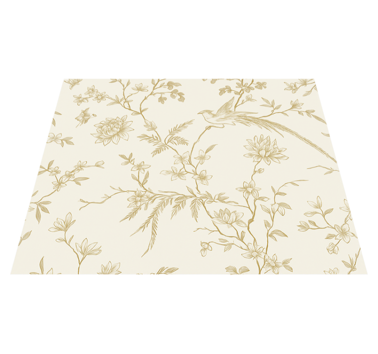 Tapis vinyle chambre motif floral élégant - TenStickers