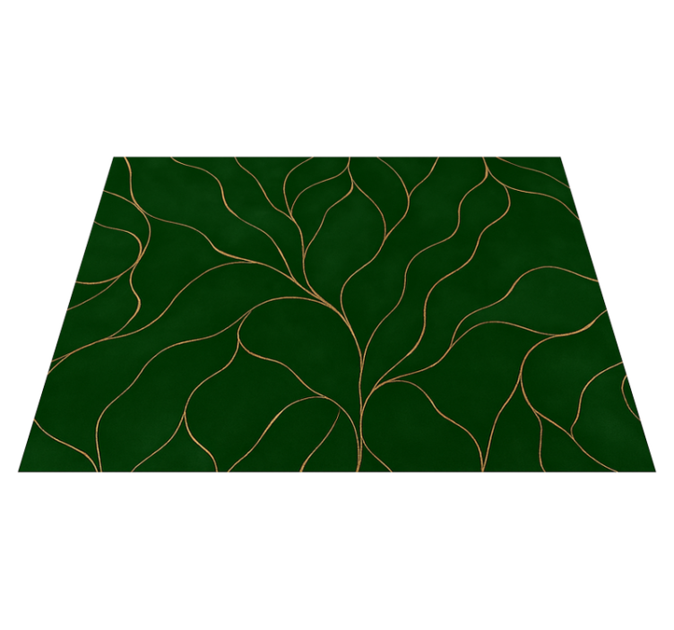 Tapis vinyle chambre texture marbre vert et or - TenStickers