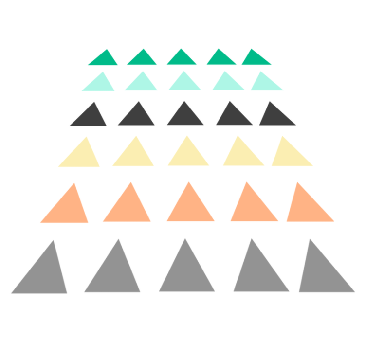 Tapis vinyle géométrique triangles pour bébé 30 pièces - TenStickers