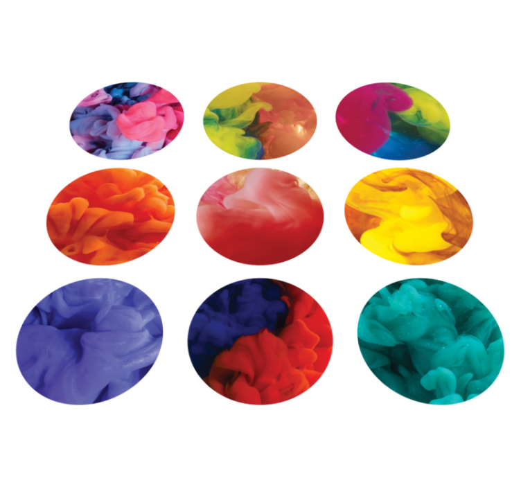 Tapis vinyle géométrique set d'autocollants colorés - TenStickers