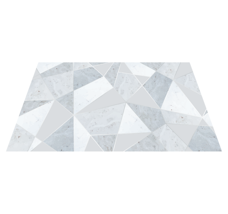 Tapis vinyle géométrique marbre gris triangulaire - TenStickers