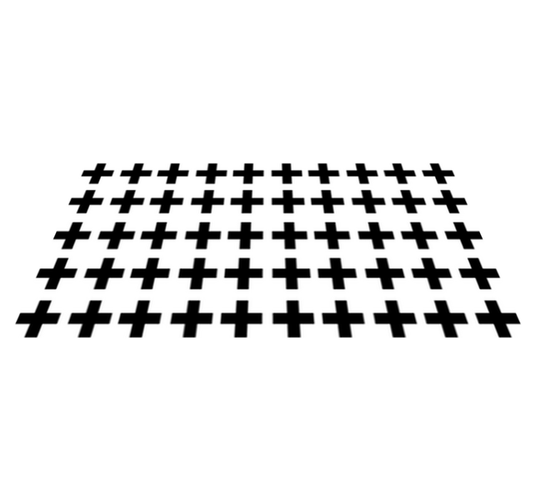 Tapis vinyle géométrique croix noires et blanches - TenStickers
