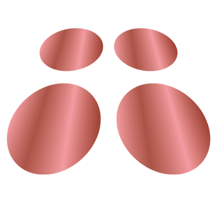 Tapis vinyle géométrique pois doré rose - TenStickers