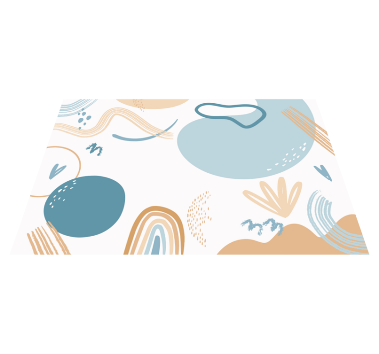 Tapis vinyle géométrique formes colorées - TenStickers