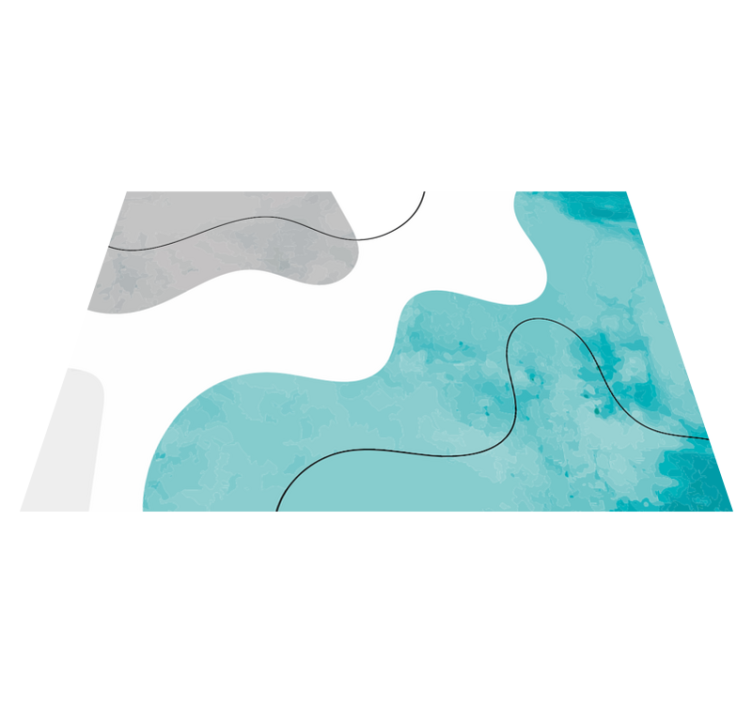 Tapis vinyle géométrique formes aquarelle - TenStickers
