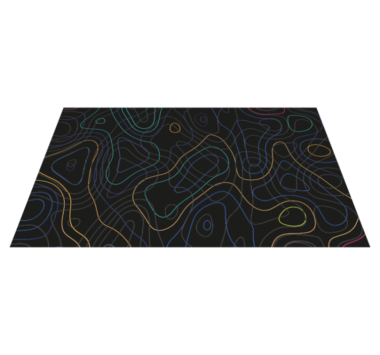 Tapis vinyle géométrique formes multicolores - TenStickers
