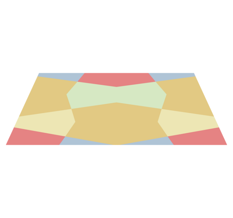 Tapis vinyle géométrique blocs de couleurs pastel - TenStickers