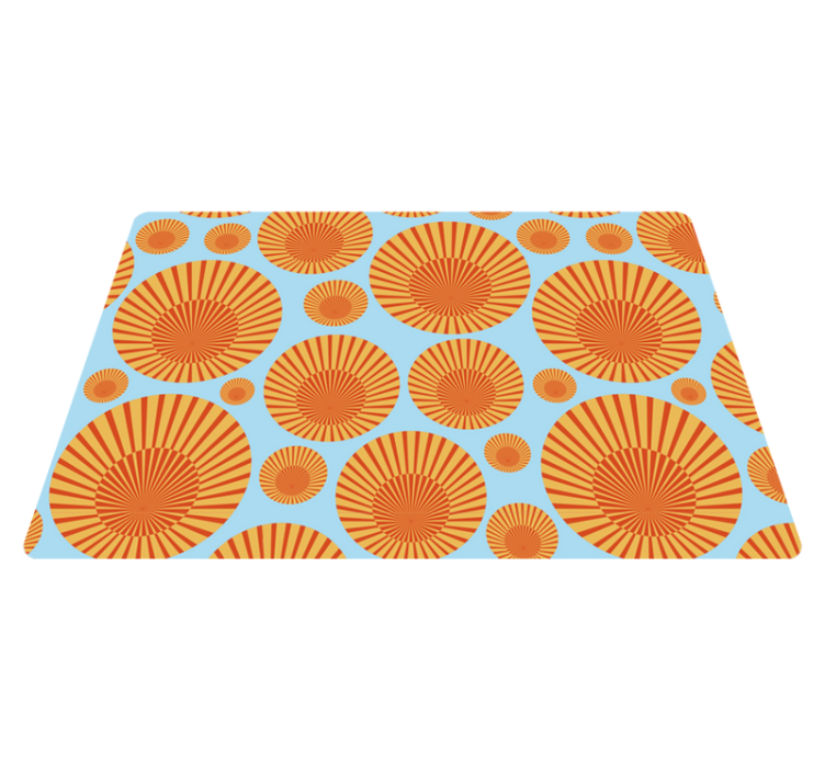 Tapis vinyle géométrique 70's soleil - TenStickers