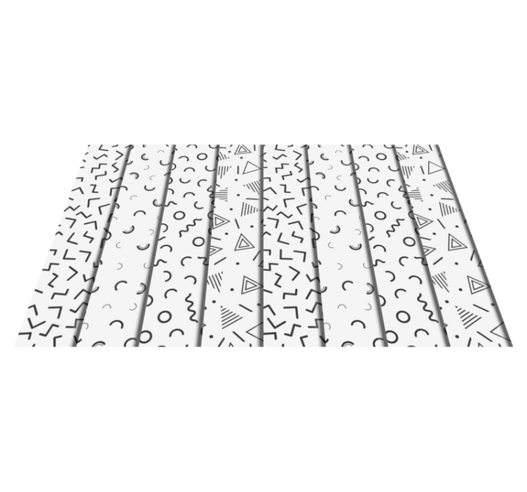 Tapis vinyle géométrique formes géométriques rétro - TenStickers