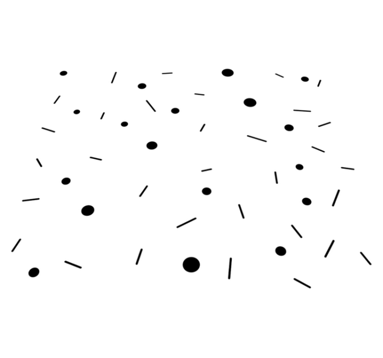 Tapis vinyle géométrique confettis cercles et lignes - TenStickers