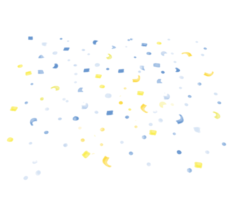 Tapis vinyle géométrique confettis aquarelle - TenStickers