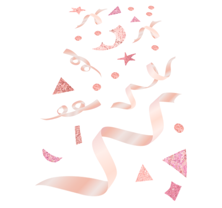 Tapis vinyle géométrique confettis roses clairs - TenStickers