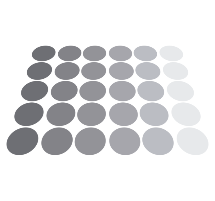 Tapis vinyle géométrique cercles gris - TenStickers