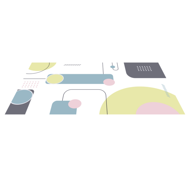 Tapis vinyle géométrique fond géométrique pastel - TenStickers