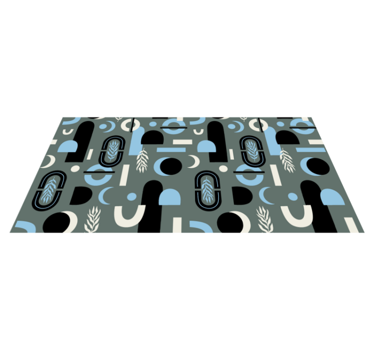 Tapis vinyle géométrique fond géométrique abstrait - TenStickers