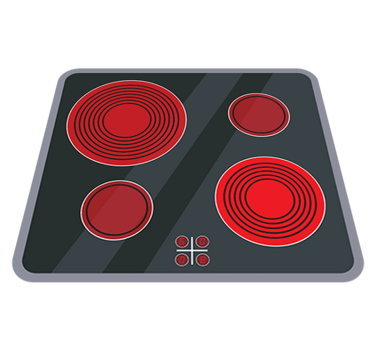 Tapis vinyle pour enfants cuisine vitrocéramique - TenStickers