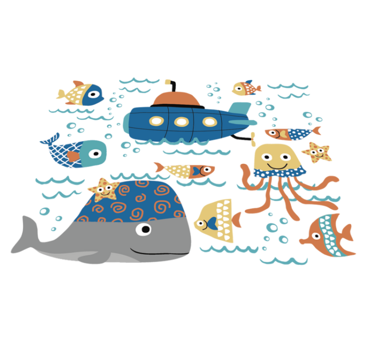 Tapis vinyle pour enfants avec motifs marins - TenStickers