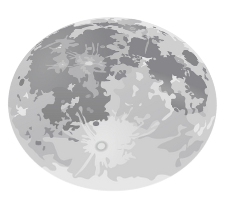 Tapis vinyle pour enfants pleine lune - TenStickers