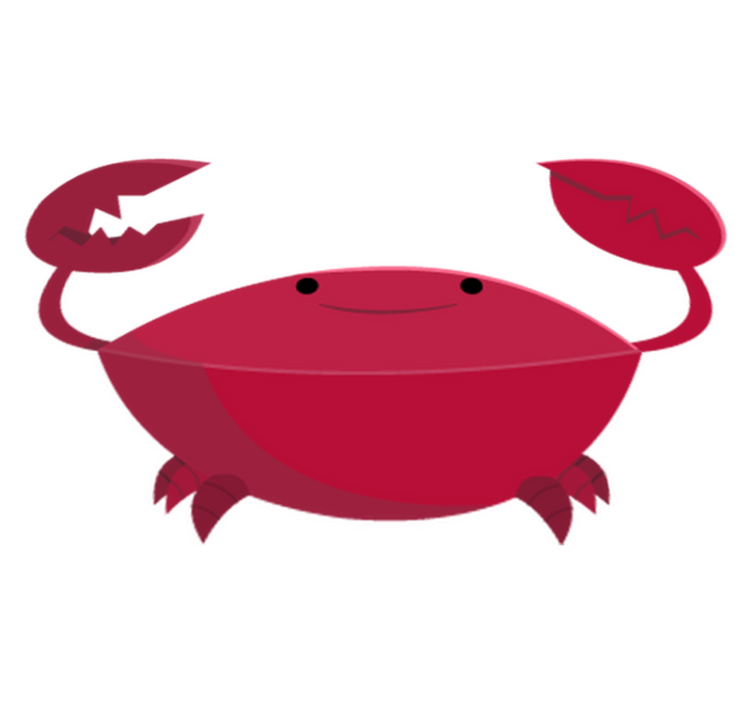 Tapis vinyle pour enfants crabe rouge souriant - TenStickers