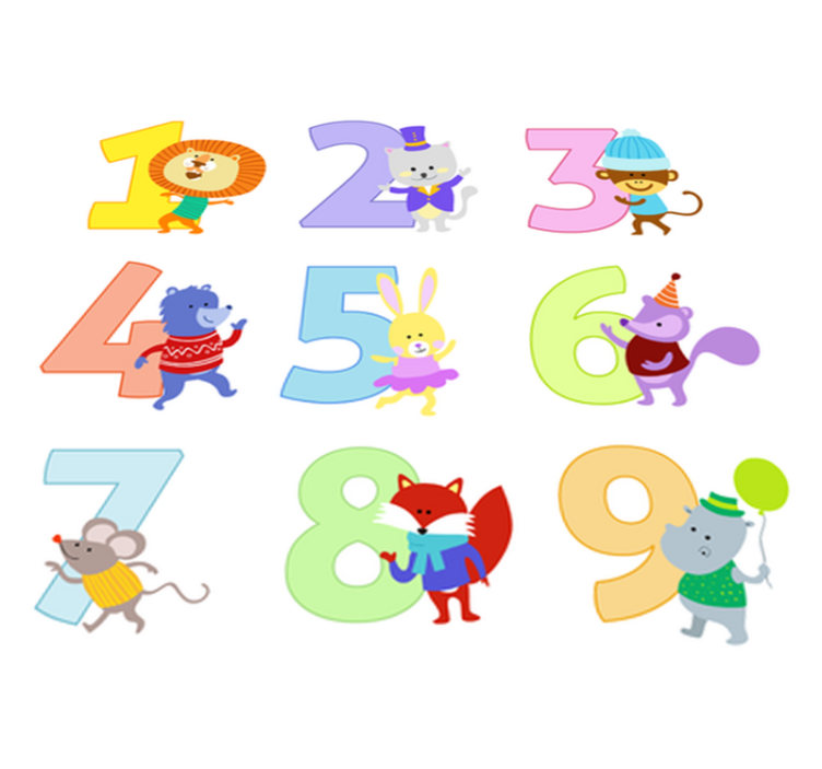 Tapis vinyle pour enfants collection de stickers numéros - TenStickers
