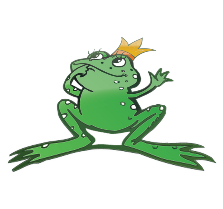 Tapis vinyle pour enfants grenouille roi - TenStickers