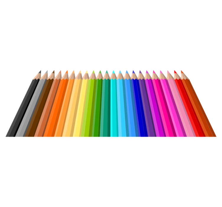 Tapis vinyle pour enfants bordure crayons de couleur - TenStickers