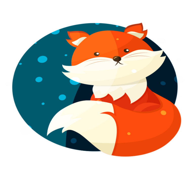 Tapis vinyle pour enfants dessin de renard mignon - TenStickers