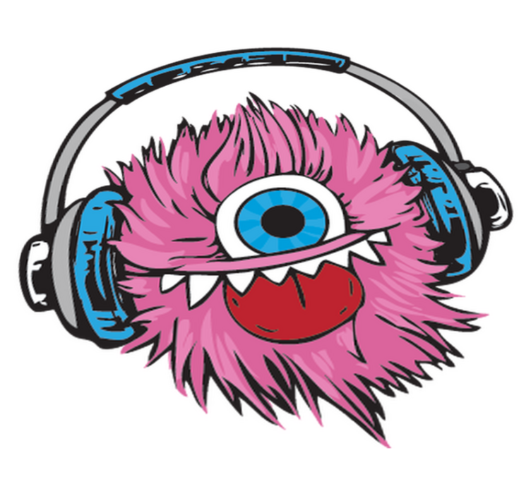 Tapis vinyle pour enfants monstre rose poilu - TenStickers
