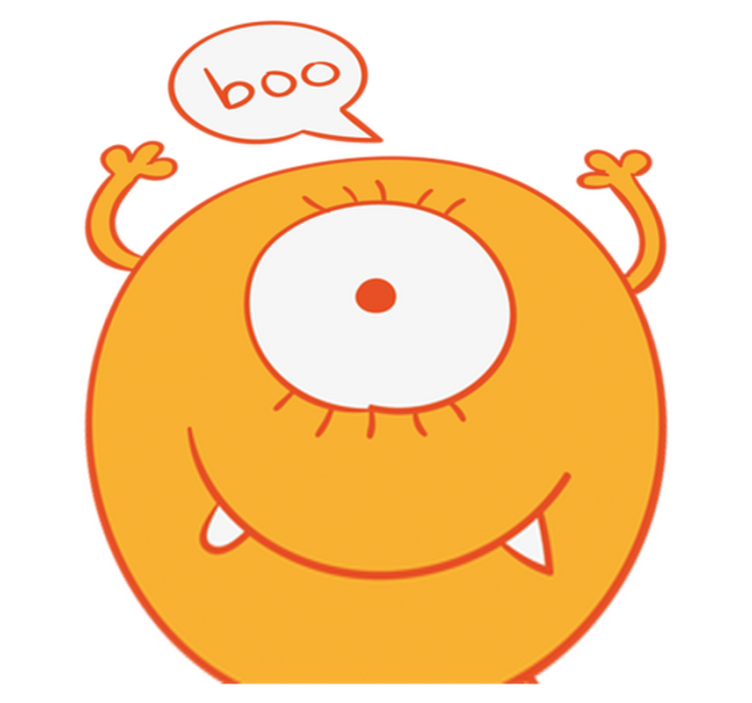 Tapis vinyle pour enfants monstre jaune - TenStickers