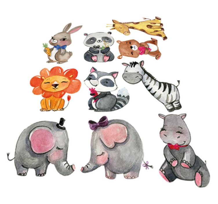 Tapis vinyle pour enfants animaux de la jungle - TenStickers