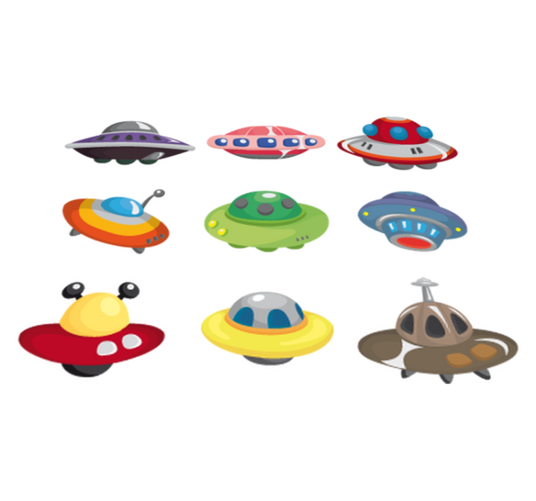 Tapis vinyle pour enfants collection ovnis - TenStickers