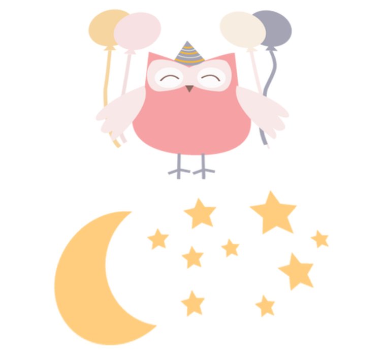 Tapis vinyle pour enfants hibou festif - TenStickers