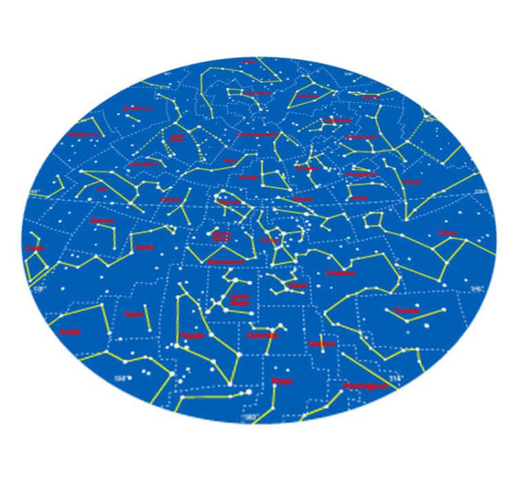 Tapis vinyle pour enfants constellations hémisphère sud - TenStickers