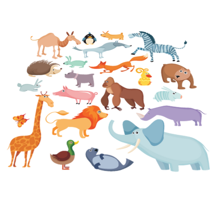 Tapis vinyle pour enfants animaux sauvages - TenStickers