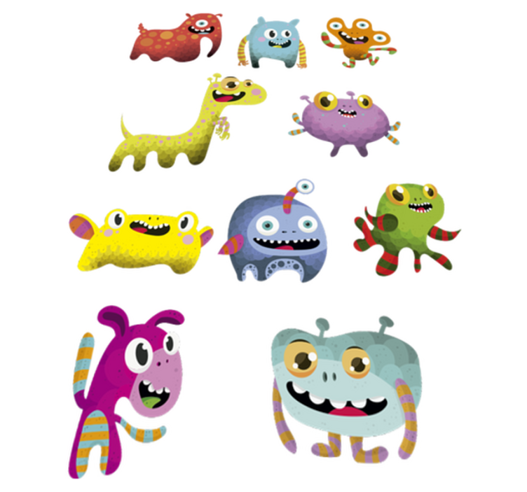 Tapis vinyle pour enfants collection monstres espace - TenStickers