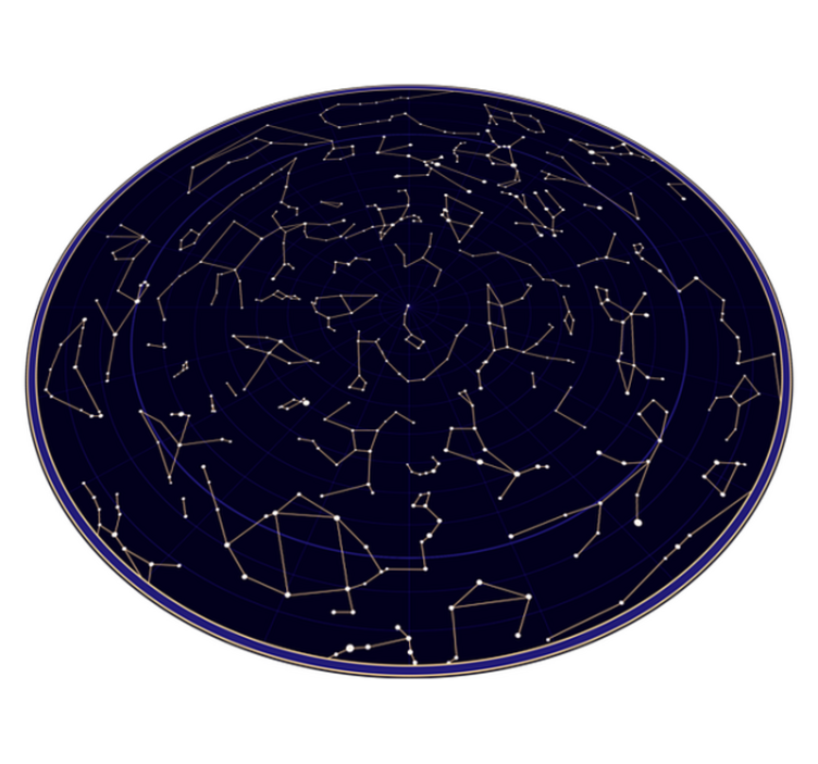 Tapis vinyle pour enfants carte des constellations - TenStickers