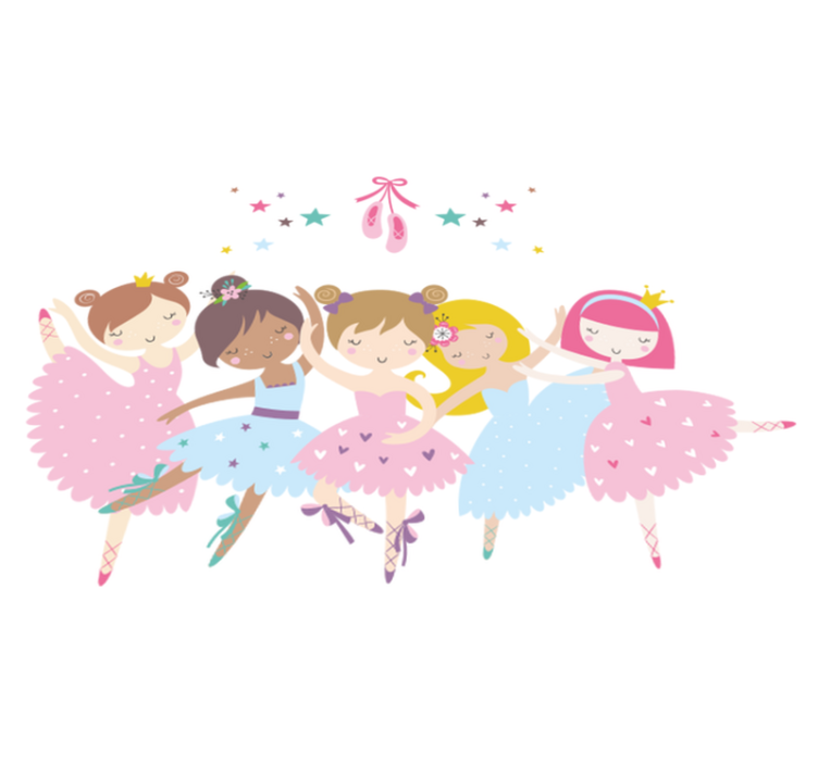 Tapis vinyle pour enfants illustration colorée de ballet - TenStickers