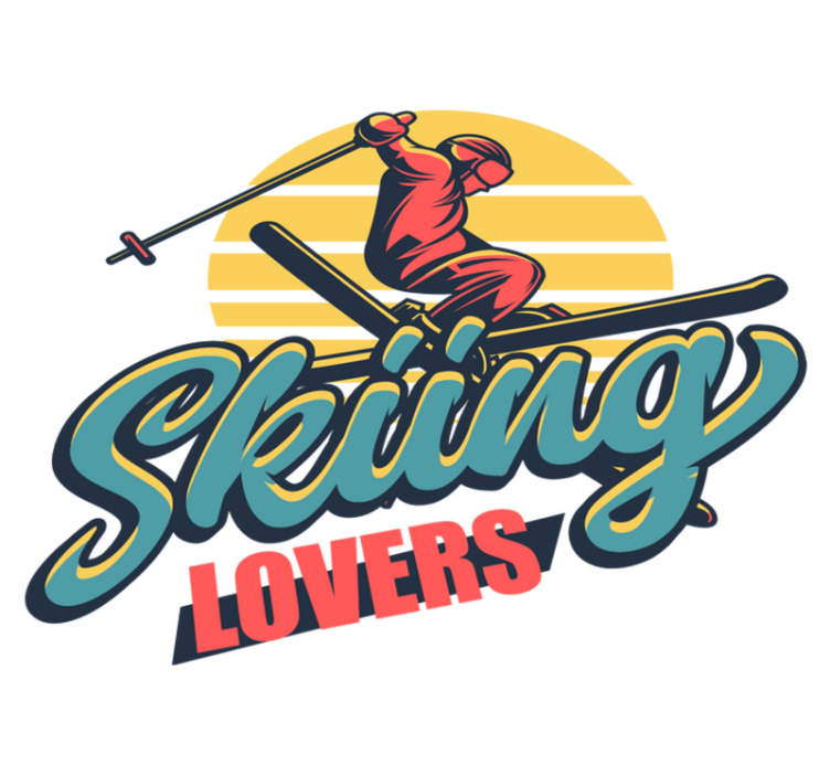 Tapis vinyle chambre pour les amoureux du ski - TenStickers