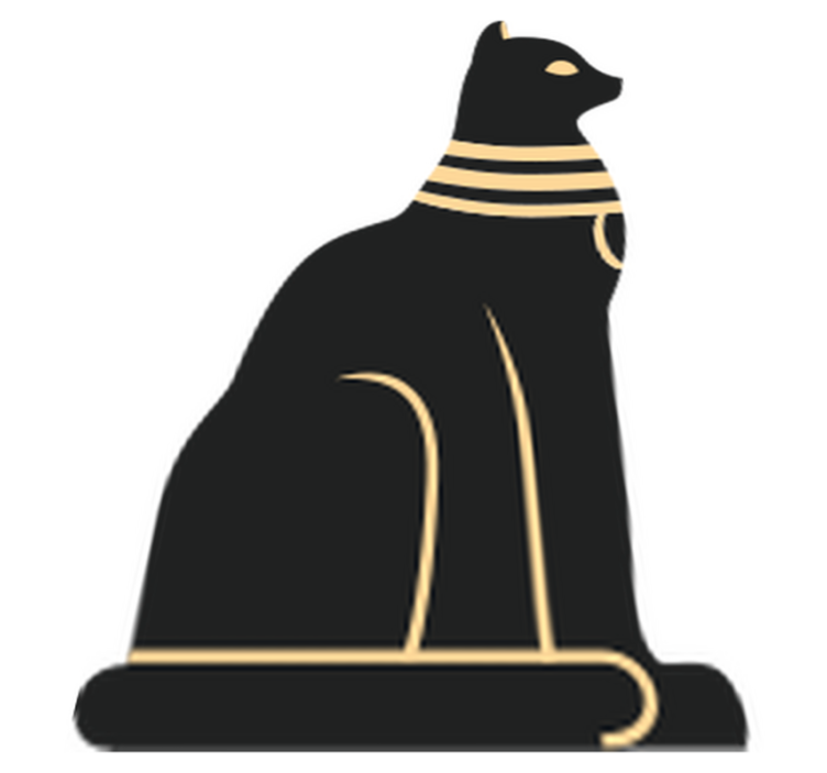 Tapis vinyle chambre chat égyptien - TenStickers