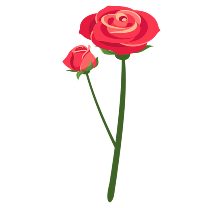 Tapis vinyle chambre roses 3d - TenStickers