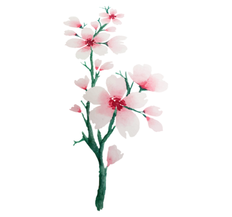 Tapis vinyle chambre design de jolies fleurs blanches - TenStickers