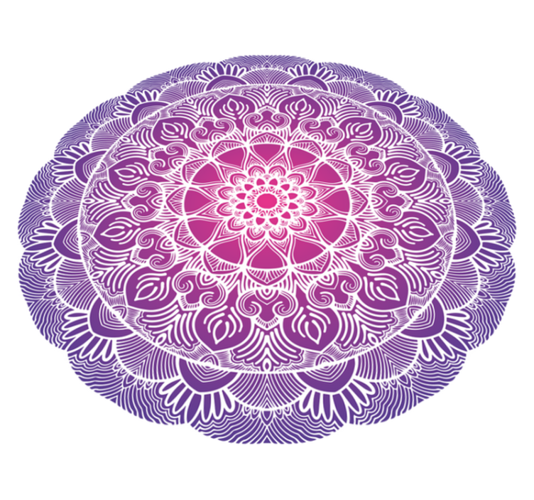 Tapis vinyle chambre mandala fleur de vie violette - TenStickers