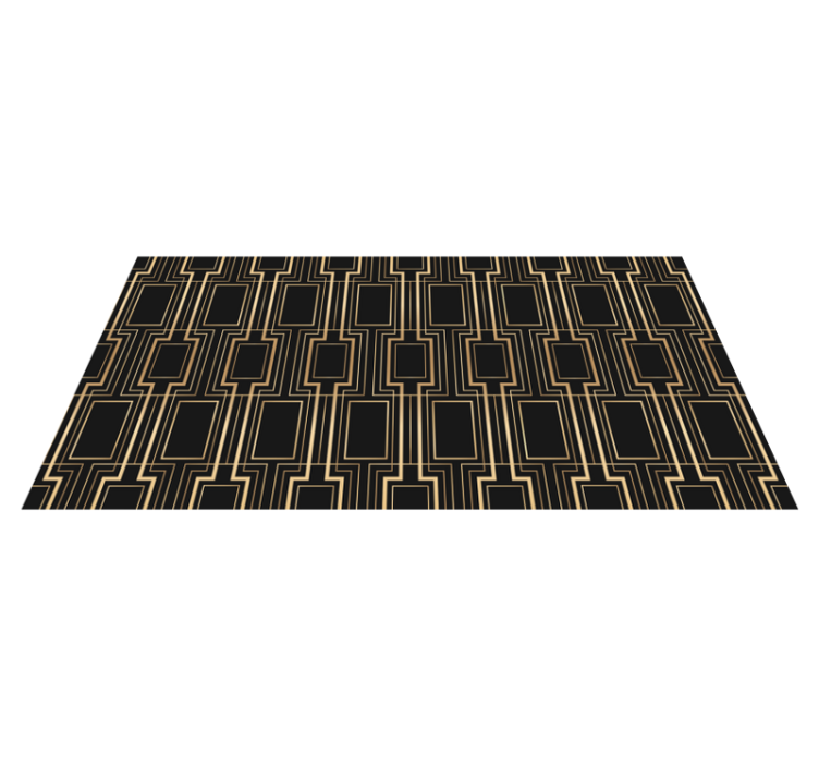 Tapis vinyle chambre motif doré et noir - TenStickers